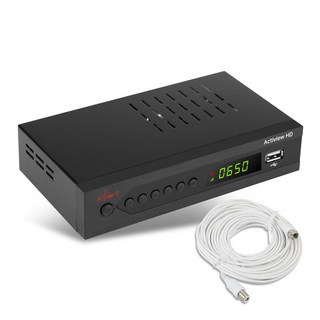 Actiview HD UHD 지상파 TV 수신기 FHD 안테나 셋탑박스, 안테나케이블 포함, 1개