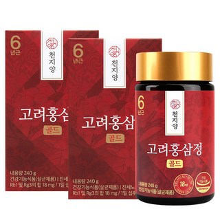 천지양 6년근 고려 홍삼정 골드 (6mg), 240g, 2개