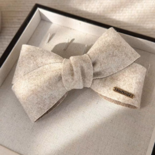 COVERONE 노블레스 트위드 왕리본 헤어 자동핀 상품 이미지