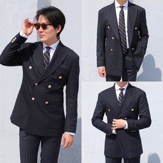 로얄수트 나폴리 금장 더블버튼 브레스티드 자켓 남자하객룩 콤비 마이 블레이저