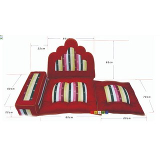 양단 5봉 대추색/색동 한실보료(중) 궁중보료방석세트