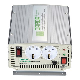 DARDA 차량용 유사계단파 인버터 DP-1000AQ 배터리 DC 12V 1200W 1.2kw 다르다 피앤케이하이테크 1.2k 국산정품 자동차용 안전인증, DP1000AQ, 혼합색상, 1개