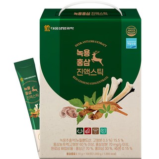 대웅생명과학 녹용홍삼 진액스틱 100p, 1kg, 1개