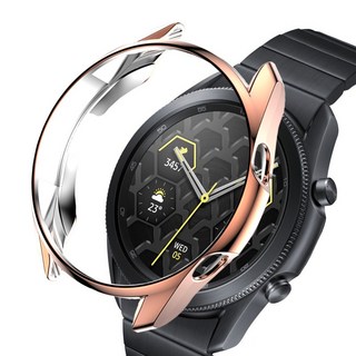 어프리비 갤럭시 워치3 풀커버 보호 케이스 41mm 45mm, 로즈골드, 1개