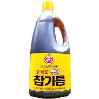 XBH94MO8_47옛날참기름 오뚜기 1 8L 참기름 고추씨기름 기, 1개