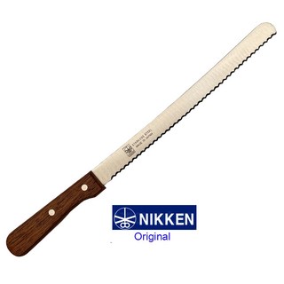 일본 니켄 브레드나이프 나무손잡이 빵칼 케이크칼 톱니빵칼 250mm NIKKEN 오리지날 직수입품, 1개