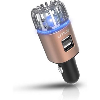 듀얼 USB 차량용 충전기가 포함된 UTILE 이온화기 냄새 제거 정수기 - 이온 공기 청정기 | 휴대폰 태블릿 및 기타 기기용 2.1A/0.8W 충전 (구리 1팩), Copper, Pack of 1