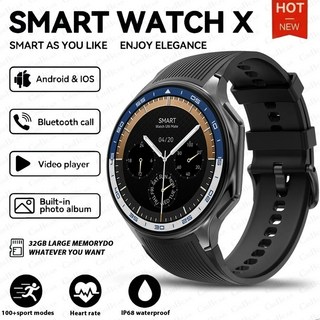 OPPO 명품스마트워치 watch X 2.0 아몰레드 3d 블루투스 통화 음악 비디오 재생, GPS + 블루투스, 4.66cm, 검은색