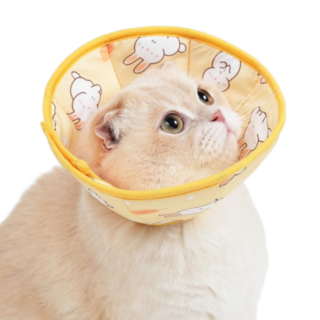 반려동물 초경량 중성화 쿠션 넥카라, 옐로우, 1개