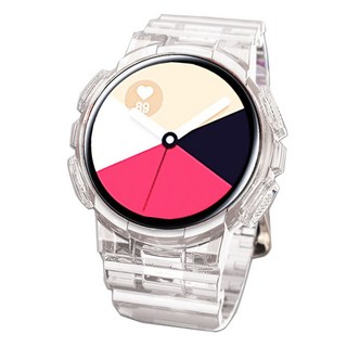 갤럭시워치4/5/6공용 40mm 44mm 케이스 일체형 스트랩 ino*68734Ac, 40mm_클리어블랙, 1