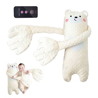 HESUNYI 귀여운 동물 토닥인형 아기 잠재우는 토닥이, 1개, 화이트