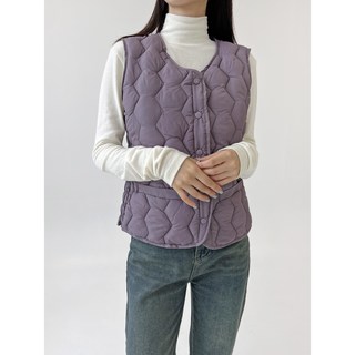 러블리 마켓 55-88 여성 웰론 경량 조끼 가벼운 패딩 조끼