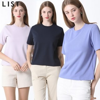 리스트 리스트(LIST) 코튼 솔리드 반팔 티셔츠 (택가격: 78000원)