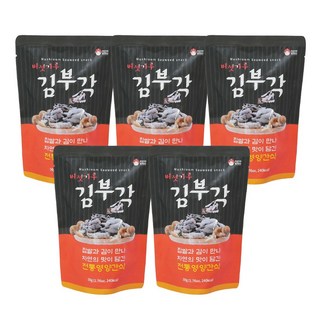 국내산 버섯가루 찹쌀 김부각 즐겨찾김 기본맛, 5개, 50g