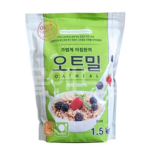 가볍게 아침한끼 오트밀 눌린귀리 1.5kg, 1개