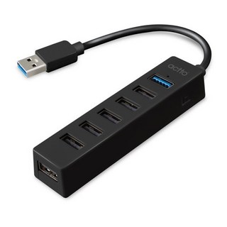 USB2.0+USB3.0 허브 7포트 USB2.0 3.0 멀티허브 노트북 윈도우 컴퓨터 맥북 연결 휴대용 USB허브, 블랙