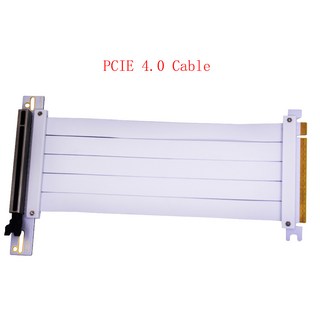 TISHRIC 산업용 수직 알루미늄 합금 그래픽 카드 브래킷 PCIE3.0 PCIE4.0 X16 라이저 케이블 익스텐션 비디오 카드홀더, 2) PCIE4.0 Cable White, 1개