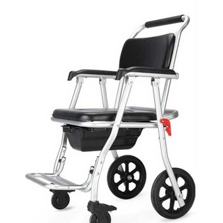 변기카트 장애인 임산부 노인 화장실 의자 목욕카 어르신 환자용 변기의자, 8인치 뒷바퀴, 1개