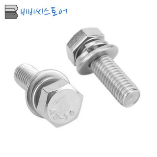 스텐육각볼트세트(10개묶음) 육각볼트너트와샤세트 M8 소량포장 너트와샤 서비스 M8, 10개, 40mm