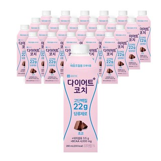 종근당건강 다이어트코치 초코, 280ml, 24개