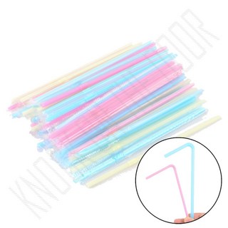주름빨대 50P 4X160MM 일회용스트로우, (6x210mm), 1개, 50개입