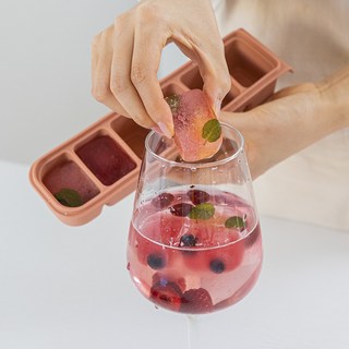 퍼기 이중 밀폐 이유식 큐브 180ml 인디핑크 2개 세트 슬림큐브 퍼기 이중 밀폐 이유식 큐브 180ml 인디핑크 2개 세트 슬림큐브