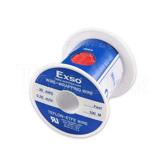 EXSO 테프론 랩핑 와이어 30AWG 빨강색 100M (내심 0.25mm), 1개