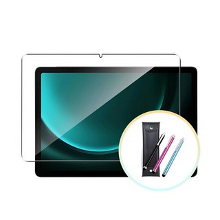 강화유리 갤럭시탭S9 FE 호환 플러스 필름+심플펜+펜파우치