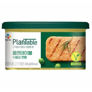 CJ 캠핑 [식물성]플랜테이블 식물성 캔햄 200g 김밥 도시락반찬 술안주 홈파티 혼술 혼밥 야식, 7개