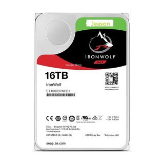 아이언 울프 NAS 3.5 인치 SATA 6 Gb/s 7.2K HDD ST16000VN001 16TB