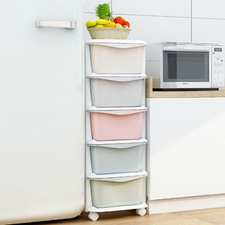 오단서랍장 장난감 5단 플라스틱 3단 4단 옷 서랍장 6단, 26.38cm 마카롱, 02.4층