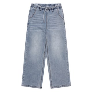 소이 와이드 벨트 장식 밴딩 블루진 24S1257
