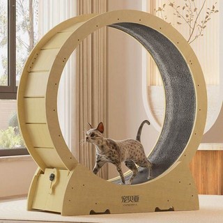 무소음 캣휠 고양이챗바퀴 원목 러닝머신 운동기구 대형, M(3~5kg), 1개