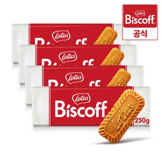 [LOTUS] 로투스 비스코프 비스킷 250g x 4개 과자 간식 커피과자