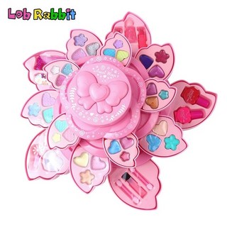 이런샀네 꽃모양 여아용 메이크업 키트 놀이 장난감, 2 레이어(15pcs), 1개