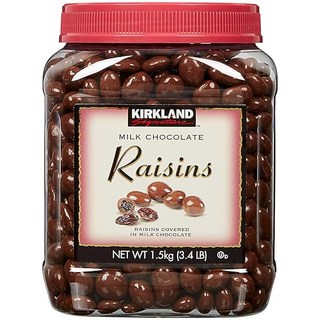 (미국배송) 커클랜드 밀크 초코 건포도 1.5kg Kirkland Signature Raisins Milk Chocolate, 1개 대표 이미지 - 코스트코 과자 추천