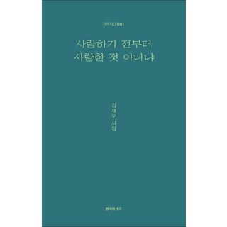 사랑하기 전부터 사랑한 것 아니냐:김재우 시집, 사랑하기 전부터 사랑한 것 아니냐, 김재우(저), 시와에세이, 김재우 저