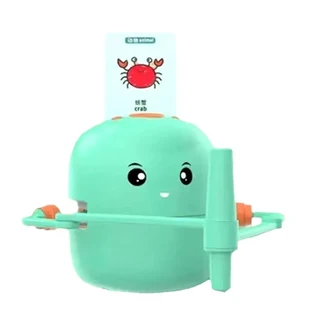 100 카드 포함 인터랙티브 교육 드로잉 로봇 학습 장난감 여아 및 남아용 조기, 01 Green