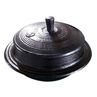 일오삼 무쇠 통주물 가마솥 4인용 18cm 한국산, 블랙