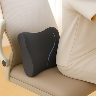 데일블룸 등 허리쿠션 사무실 의자등받이쿠션, 챠콜그레이