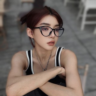 블루라이트 차단 캣츠아이 고양이 눈형 안경 증정품: 안경케이스+안경닦이