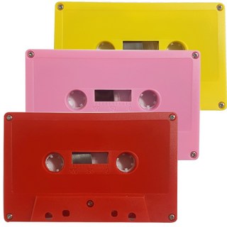 컬러 오디오 카세트 공테이프 60분 테이프 5개입 (케이스 포함) DIY 라벨 증정, 그레이(Gray) 카세트 공테이프 60분 5개