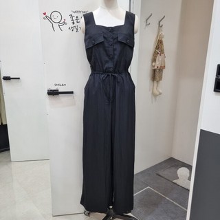반에이크 가디건블록 점프수트