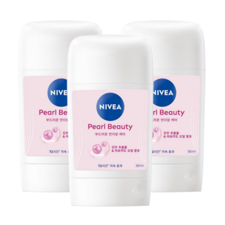 니베아 데오드란트 스틱 펄 뷰티 50ml, 3개