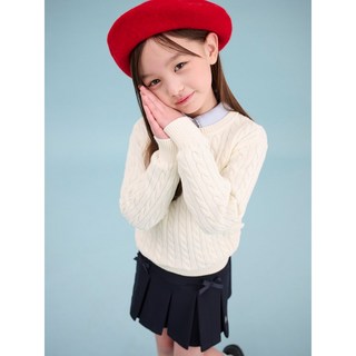 [Essential] 클래식 케이블 니트 스웨터 - 아이보리 (BI5151UE10)