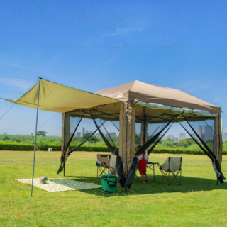 에티도 접이식 캐노피 천막 방수 그늘막 자바라 텐트 바람막이 3x3, 캐노피+풀세트 결합형