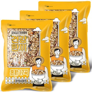 혼합잡곡 17곡 6kg (2kgx3개) 슈퍼푸드 귀리+렌틸콩, 2kg, 3개