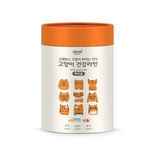 굿밸런스 건강라인 헤어볼 플러스 고양이 짜먹는 간식, 혼합맛(연어/닭고기/참치), 12g, 1세트