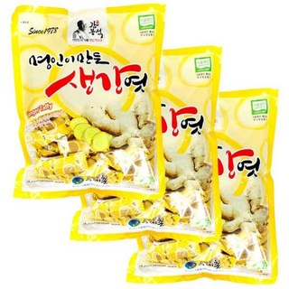 두레촌 명인 생강엿 300gx3묶음/식품명인 제32호 강봉석/엿 쌀엿 전통엿 간식, 300g, 1개