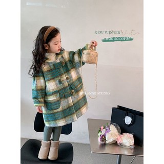 AA0594 여아 아동 키즈 주니어 겨울 미디 모직 후드 후리스 솜 안감 패턴 털 점퍼 자켓 코트 아우터 아동복